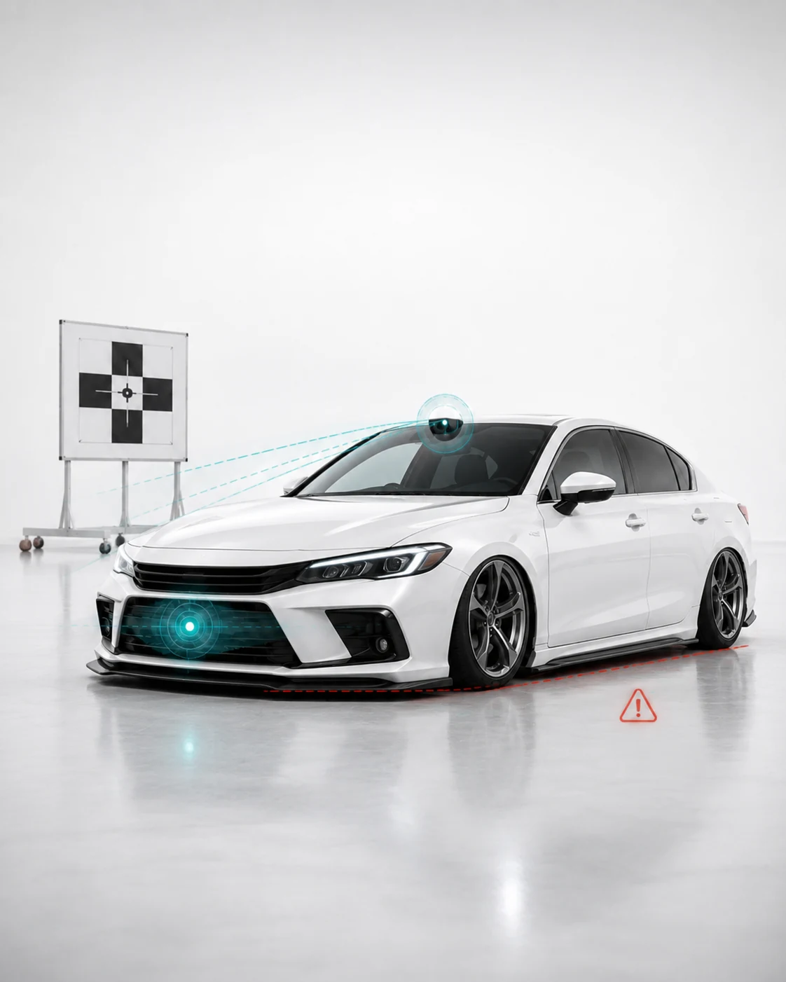 ADAS付き車をローダウンすると何が起きる?カメラ・レーダー・エーミングの注意点